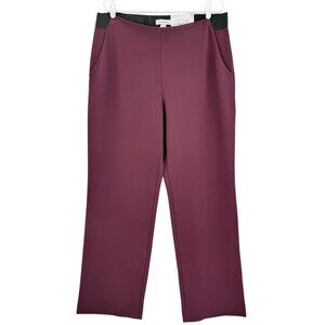 Liz Claiborne Women's Audra Wine Straight Leg Pull-on Stretch Pants Size XL NWT